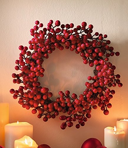 TFH Dekokranz Beeren Kranz rot Türkranz Tischkranz Herbst Winter