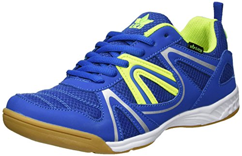 Lico Unisex Fit Indoor Hallenschuhe, BLAU/Lemon, 45 EU