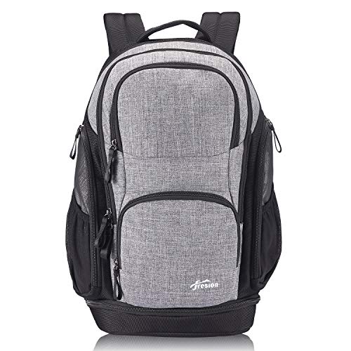 Große Kapazität Rucksack 35L/40L, Handgepäck Rucksack Herren Damen Reiserucksack Outdoor Sportrucksack Mit vielen Fächern, 15,6 Zoll Tagesrucksack College Schultasche Computer Rucksäcke Grau