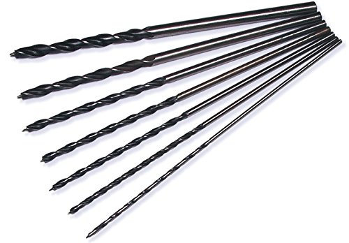 Holzbohrer Set 30cm lang - Holz Bohrsatz Balkenbohrer Spiralbohrer Schlagenbohrer für Bohrmaschine Ø 4-5-6-7-8-10-12 mm x 30 cm (7-teilig)