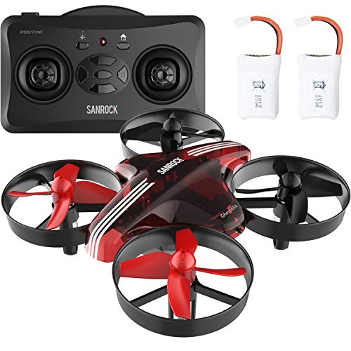 SANRCOK Mini Drohne für Anfänger GD65A RC Drone Quadrocopter mit Höhe-halten, Kopflos-Modus, EIN-Tasten-Rückkehr, Spielzeug Drone für Kinder, Farbe rot