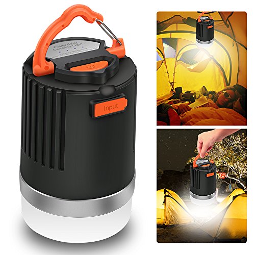 LED Campinglampe, ELEPOWSTAR Camping Laterne IP65 wasserdichte Campingleuchte, USB USB aufladbar, 4 Lichtmodi, magnetisch Powerbank (8000 mAh)