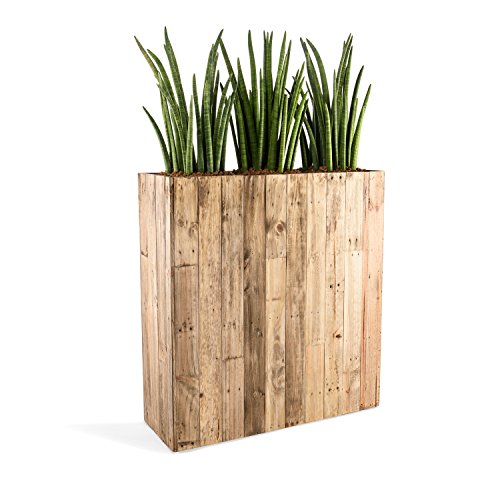 Raumteiler 'Woodline High Box' Dark Flame Wood Rechteckig 100x93.5x33.5cm - F475