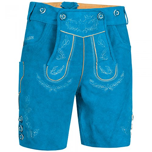 PAULGOS Herren Trachten Lederhose + Träger, Echtes Leder, Kurz in 5 Farben Gr. 44-60 HK1