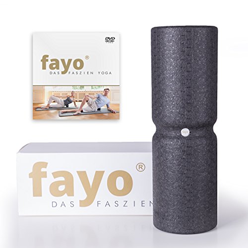 Liebscher & Bracht FAYO Faszienrolle mit Umlaufrille zum Training der Faszien, ideal für Balance- oder Regenerationsübungen, 38 cm