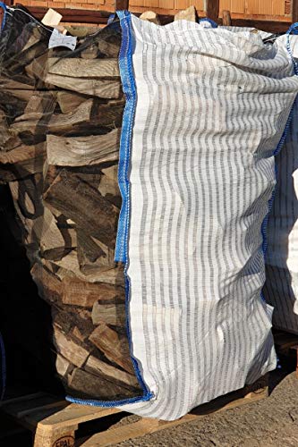 5 x Hochwertiger Holz Big Bag speziell für Brennholz * Woodbag, Holzbag, Brennholzsack * 100x100x160cm * Netzgittergewebe * Holz trocknen + transportieren (OHNE Inhalt)