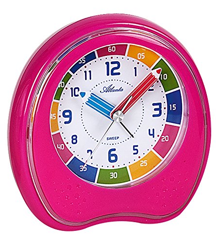 Atlanta Kinderwecker Ohne Ticken Rosa Pink für Mädchen - 1953-17