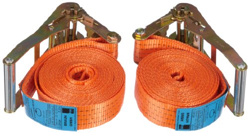 Braun 2000-1-600/VE2 Spanngurt 4000 daN, einteilig, Farbe Orange, 6m Länge, 50mm Breite