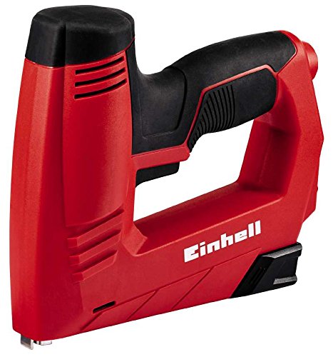 Einhell Elektrotacker TC-EN 20 E (20 Schüsse pro Minute, Klammerlänge 6 - 14 mm, Nagellänge 14 mm, Inkl. 1000 Klammern und 500 Nägel)