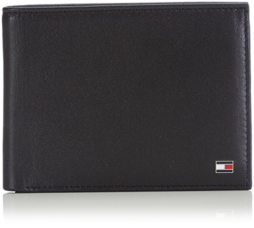 Tommy Hilfiger ETON CC AND COIN POCKET AM0AM00651 Herren Geldbörsen 14x10x2 cm (B x H x T), Schwarz (BLACK 002)