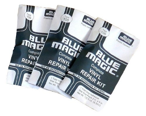 3x BLUE MAGIC Reparatur-Set Kleber und Flicken für Wasserbett, Pool, Planschbecken, Wasserbälle etc. * auch unter Wasser anwendbar *