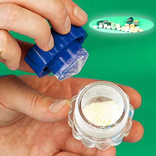 Tablettenmörser mit Vorratsfach Pillenmörser, spülmaschinenfeste Kosmetex Alltagshilfe Tabletten Zerkleinerer