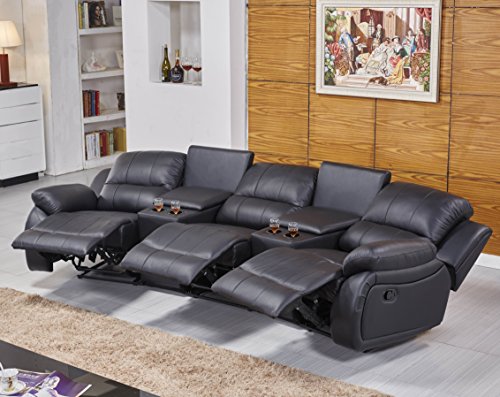 Ledersofa Kinosofa Relaxcouch Fernsehsofa 5129-Cup-3-S