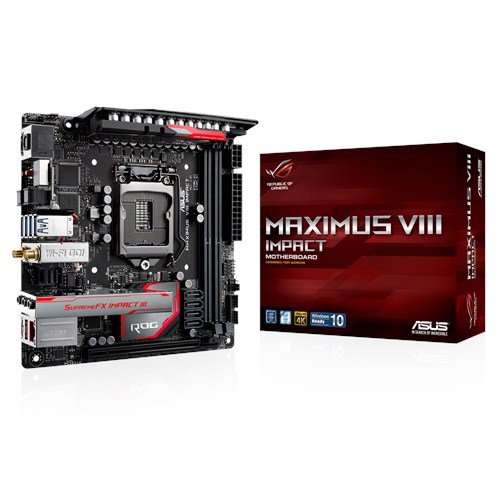 Asus ROG Maximus VIII Impact Gaming Mainboard (Sockel 1151, Mini-ITX, Intel Z170, 2x DDR4-Speicher, USB 3.1)