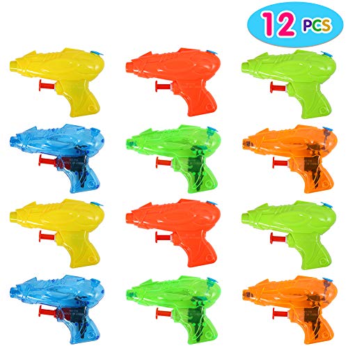 ThinkMax 12 Pack Mini Wasserpistolen für Kinder, Wasserspritzpistole Spielzeug Set für Pool Party