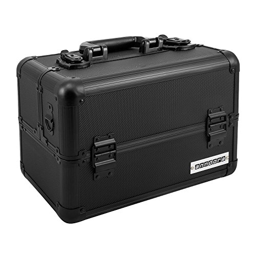 anndora Beauty Case 20 Liter Schwarz Multikoffer Etagenkoffer Transportkoffer