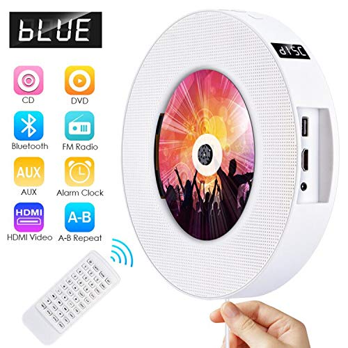 DVD/CD Bluetooth Player CD Player Tragbar an der Wand montierbar CD/DVD Player HDMI Eingebaute HiFi Lautsprecher