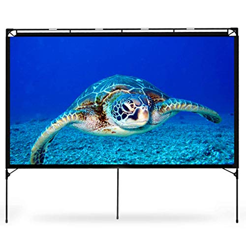 Beamer Leinwand, Vamvo Indoor Outdoor Projektionsleinwand - 80 Zoll -Hochauflösend, Faltbares Stativ, Tragbare Beamer Leinwand - Perfekt für Freizeitaktivitäten wie Heimkino, Ausflug usw