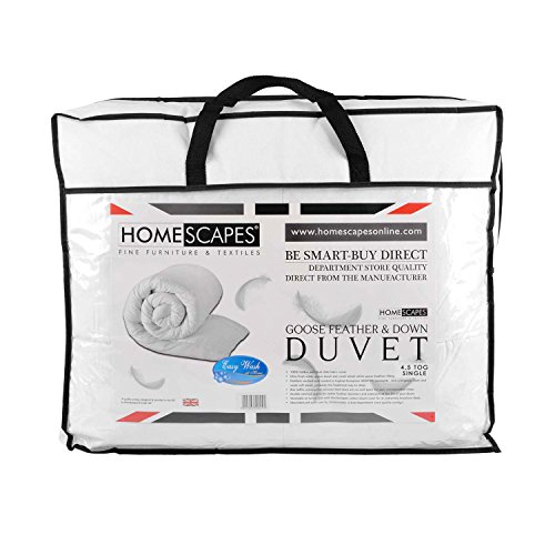 Homescapes Luxus Sommer Bettdecke, 135 cm x 200 cm, Steppdecke, Wärmeklasse 2 - Gänsefedern und Daunen