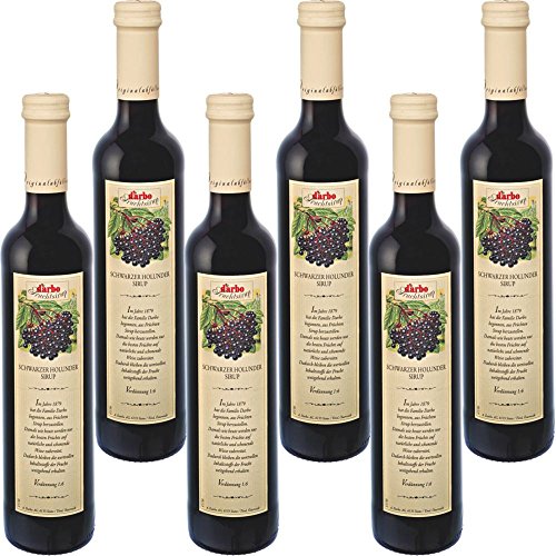 Darbo Fruchtsirup - Schwarzer Holunder - 6 x 0,50 l