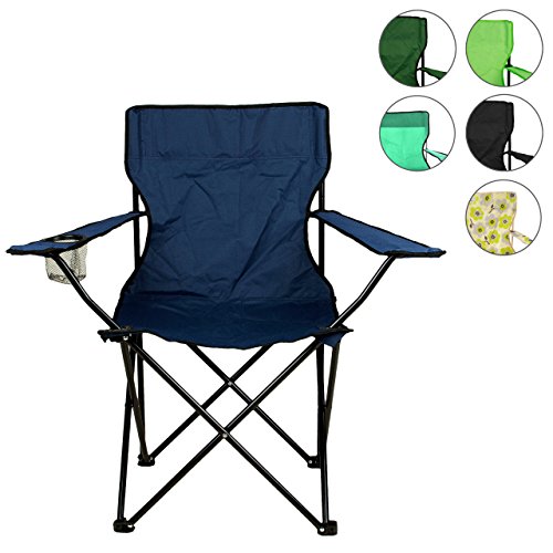 Nexos Angelstuhl Anglerstuhl Faltstuhl Campingstuhl Klappstuhl mit Armlehne und Getränkehalter praktisch robust leicht