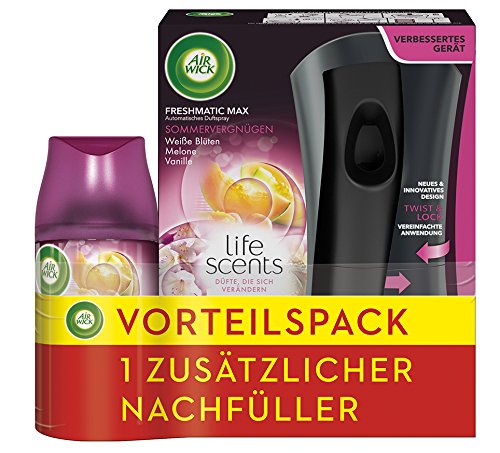 Air Wick Freshmatic Automatisches Duftspray, Sommervergnügen, Starter-Set inkl. 2 Nachfüller, 2x250 ml