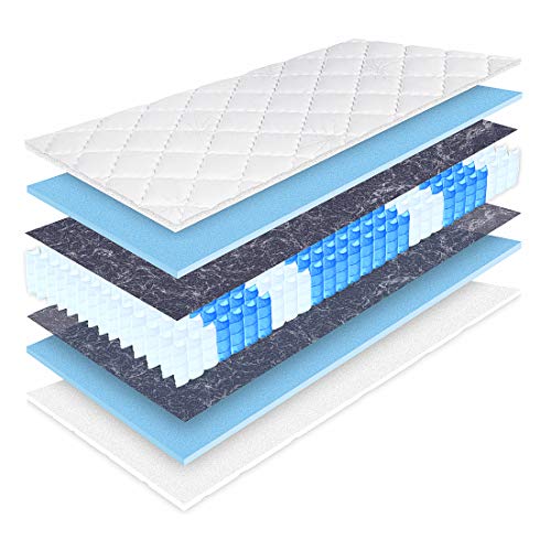 Matratzen Perfekt 20 cm hohe orthopädische 7-Zonen Taschenfederkernmatratze Köln Bezug waschbar, 60°C (120 x 200 cm, H3)