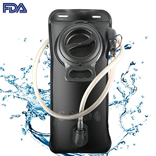 JuguHoovi Trinkblase 2L mit Beissventil,BPA-frei, Antibakteriell und Auslaufsicher für jeden Trinkrucksack,ür den Rucksack zum Wandern, Campen oder Radfahren