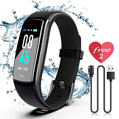 Winisok Fitness Armband mit Blutdruckmessung Pulsmesser, Fitness Tracker Uhr Wasserdicht IP67 Schrittzähler Uhr Stoppuhr Sport GPS Aktivitätstracker Schlafüberwachung Anruf SMS für Kinder Damen Männer