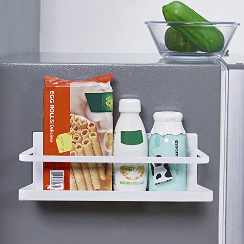 OIZEN Kühlschrank Regal Hängeregal für Kühlschrank Magnet Gewürzregal mit Ablage Küchenregal Küchen Organizer Aufbewahrung