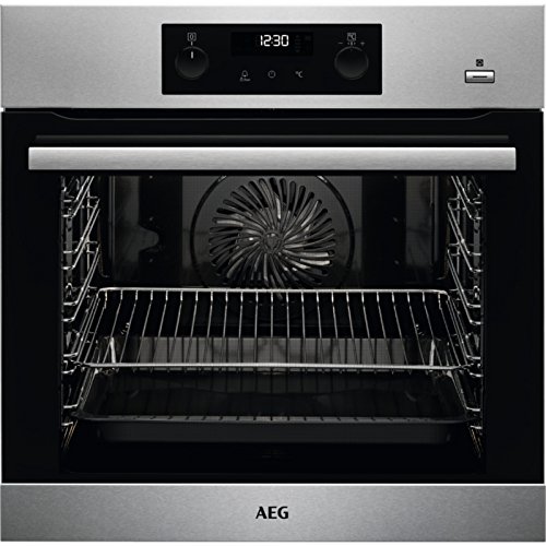 AEG BPB355020M Backofen / Energieeffizienzklasse A+ / 71 Liter Volumen / Edelstahl / SteamBake Backofen mit Feuchtigkeitszugabe / pyrolytische Selbstreinigung / MaxiKlasse extra großem Garraum