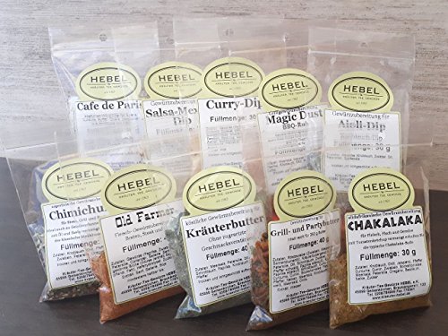 HEBEL´s Probier-Set Gewürzmischungen für Grill und Party