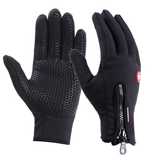 UPhitnis Winter Fahrradhandschuhe für Herren Damen - Outdoor Winddicht Touchscreen Handschuhe - Winterhandschuhe für Lauf Radfahren Jagd Sports
