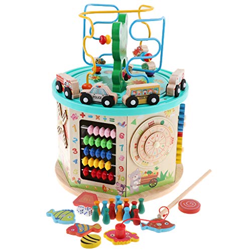 perfk 8-in-1 Kinderspiel Motorikwürfel Motorikspielzeug pädagogisches Lernspielzeug für Kinder und Baby Geschenkideen