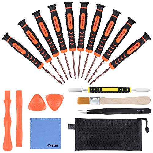 Vastar 17 Teiliger Feinmechaniker Schraubendreher Set, Mikro Schraubendreher, Torx Schraubendreher Set, Feinmechaniker Werkzeug für Brille/Computer/Uhr/Klingel/Xbox / PS4 / Mac/Klappmesser