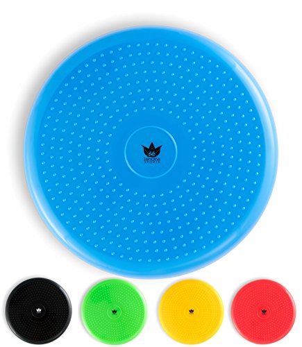 ZenOne Sports ZenBalance Balance Kissen Ball inkl. Pumpe I Kissen Rücken mit GRATIS E-Book & Workout-Guide I Aufblasbares Sitzkissen Ball als Gleichgewichtstrainer für Kinder und Erwachsene (Blau)