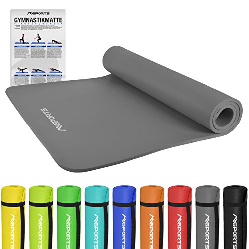 Gymnastikmatte Premium inkl. Übungsposter | Hautfreundliche - Phthalatfreie Fitnessmatte - in verschiedenen Größen und Farben-sehr weich extra dick-190 x 60 x 1,5 cm oder 190 x 100 x 1,5 cm Yogamatte