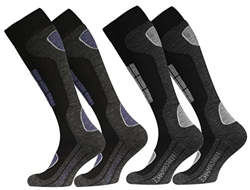 2 Paar Original VCA SKI Funktionssocken, Wintersport Socken mit Spezial Polsterung