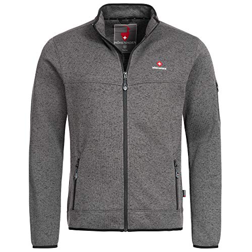 Höhenhorn Tacul Herren Jacke Fleece Strickjacke Grau Gr. S