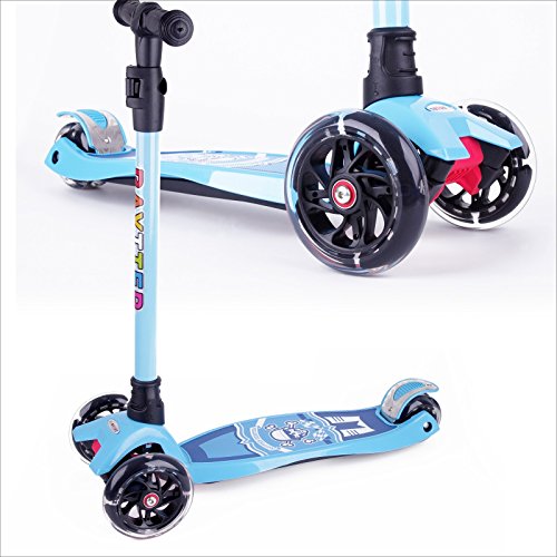 BAYTTER Kinderscooter Dreirad mit verstellbarem Lenker Kinderroller Roller Scooter für Kinder ab 3 4 5 Jahren, bis 75kg belastbar (Blau)