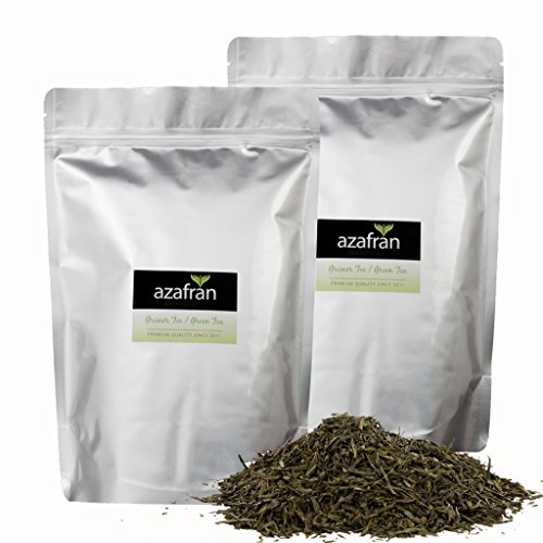 Grüner Tee - Japanischer BIO Sencha Uchiyama Grüntee (1kg) von Azafran - Ca. 400 Tassen Genuss