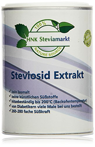 Stevia Extrakt Pulver (Steviosid) 100g rein, weiß