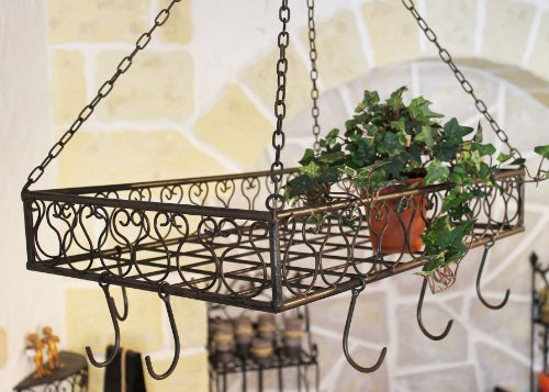 DanDiBo Topfhänger Cocina Pfannenhänger 60 cm Deckenregal Hängeregal Hänger Wurstkrone