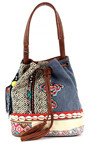 Desigual Bols Arosa Silvana Hand Bag Beuteltasche, Breite ca. 25 cm, Höhe ca. 35 cm, Tiefe ca. 10 cm, Berenjena