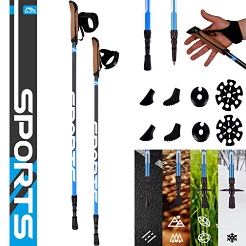 Nordic Walking Stöcke Premium - hochwertige Qualität - Superleicht - auswählbar mit Tragetasche - Walking Sticks (Nordic Walking Stöcke)