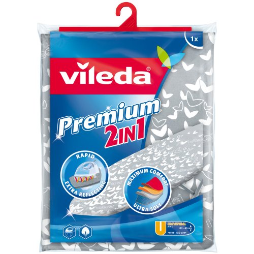 Vileda Premium 2in1 Bügeltischbezug, silber-grau, metallic