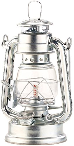 Lunartec Petroleumlampe: Nostalgische Petroleum-Sturmlaterne mit Glaskolben, verzinkt, 18,5 cm (Öl-Lampe)