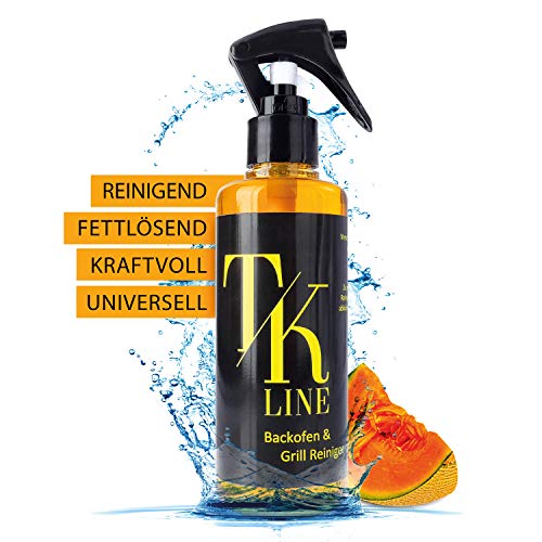 Premium Backofenreiniger & Grillreiniger I Intensiv-Putzmittel 250 ml I Reinigungsmittel für Grill & Backofen sowie Gasgrill und Holzkohlegrills I Perfekte Reinigung von Edelstahl mit TKLine