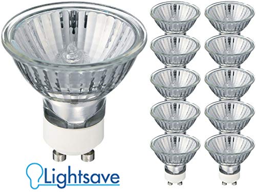 10 x GU10 35 Watt Halogenstrahler Warmweiß