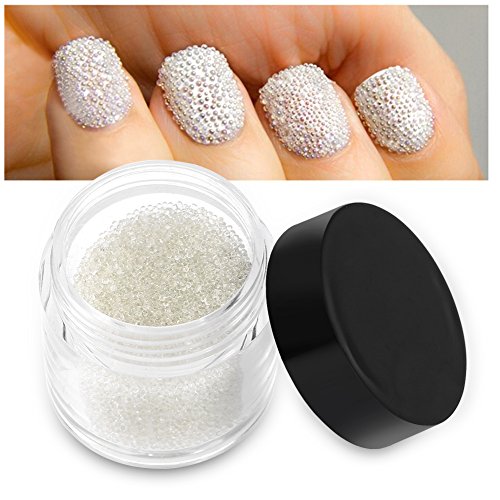 10g Mini Crystal Nail Perlen Transparente Dekoration Glänzende Glasperlen Maniküre Zubehör